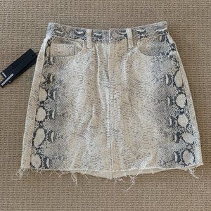Momokrom denim python skirt size 6
